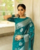 Picture of Luxurious Litchi Silk Saree with Intricate Jacquard Design