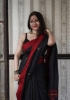 Picture of Stunning Lilan Saree with All-Over Weaving and Rich Pallu In Black