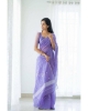 Picture of Stunning Jacquard Saree in Soft Lilan - Elegance Personified