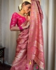 Picture of Litchi Silk Saree with Intricate Jacquard Design