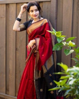 Picture of Luxe Lilac Saree with Stunning Weaving