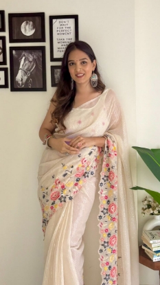 Picture of Shimmering Sequin Saree: A Vision of Elegance