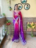 Picture of Sequin Saree with a Flowy Crush Pattern