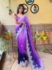 Picture of Sequin Saree with a Flowy Crush Pattern