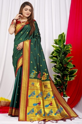 Picture of New Paithani Silk Sarees with Meenakari Work