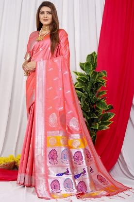 Picture of Stunning New Design Paithani Saree with Rich Pallu and Meenakari Work