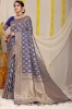 Picture of Pure Silk Handloom Saree with Pure Silver and Gold Zari