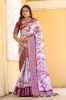 Picture of Super Hit Dola Silk Purple Saree with Exquisite Jacquard Border 