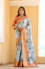 Picture of Super Hit Dola Silk Saree with Exquisite Orange Jacquard Border 