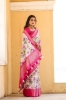 Picture of Super Hit Dola Silk Saree with Exquisite Pink Jacquard Border