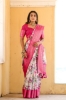 Picture of Super Hit Dola Silk Saree with Exquisite Pink Jacquard Border