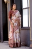 Picture of Super Hit Dola Silk Saree with Exquisite Brown Jacquard Border 