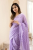 Picture of Luxurious Linen Cotton Saree with Playful Tassels