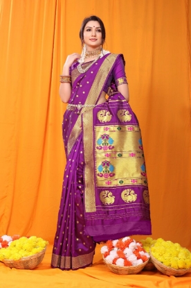 Picture of A Breathtaking Soft Silk Paithani Saree