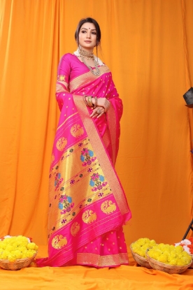 Picture of A Breathtaking Soft Silk Paithani Saree