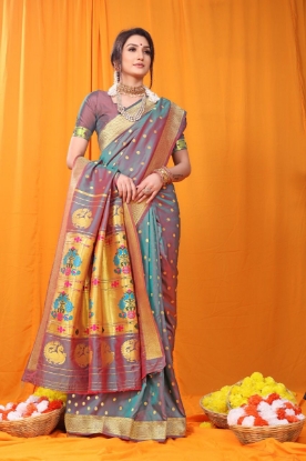 Picture of A Breathtaking Soft Silk Paithani Saree