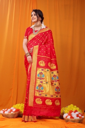 Picture of A Breathtaking Soft Silk Paithani Saree