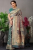 Picture of Soft Kanchipuram Saree in Pure Silk with Zari