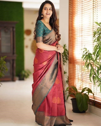 Picture of Light & Flowy Organic Banarasi Sarees for Weddings