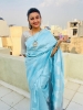 Picture of Luxurious Lichi Silk Saree with Jacquard Work in Light Blue Colour