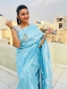 Picture of Luxurious Lichi Silk Saree with Jacquard Work in Light Blue Colour