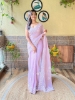 Picture of Stunning Faux Georgette Saree with Shimmering Sequences