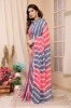 Picture of Gray & Pink Laheriya Saree: Elegance in a Minute