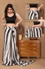 Picture of Ready-to-Wear Georgette Saree Black and White Saree