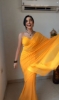 Picture of Soft Georgette Silk With Beautiful Yellow Colour